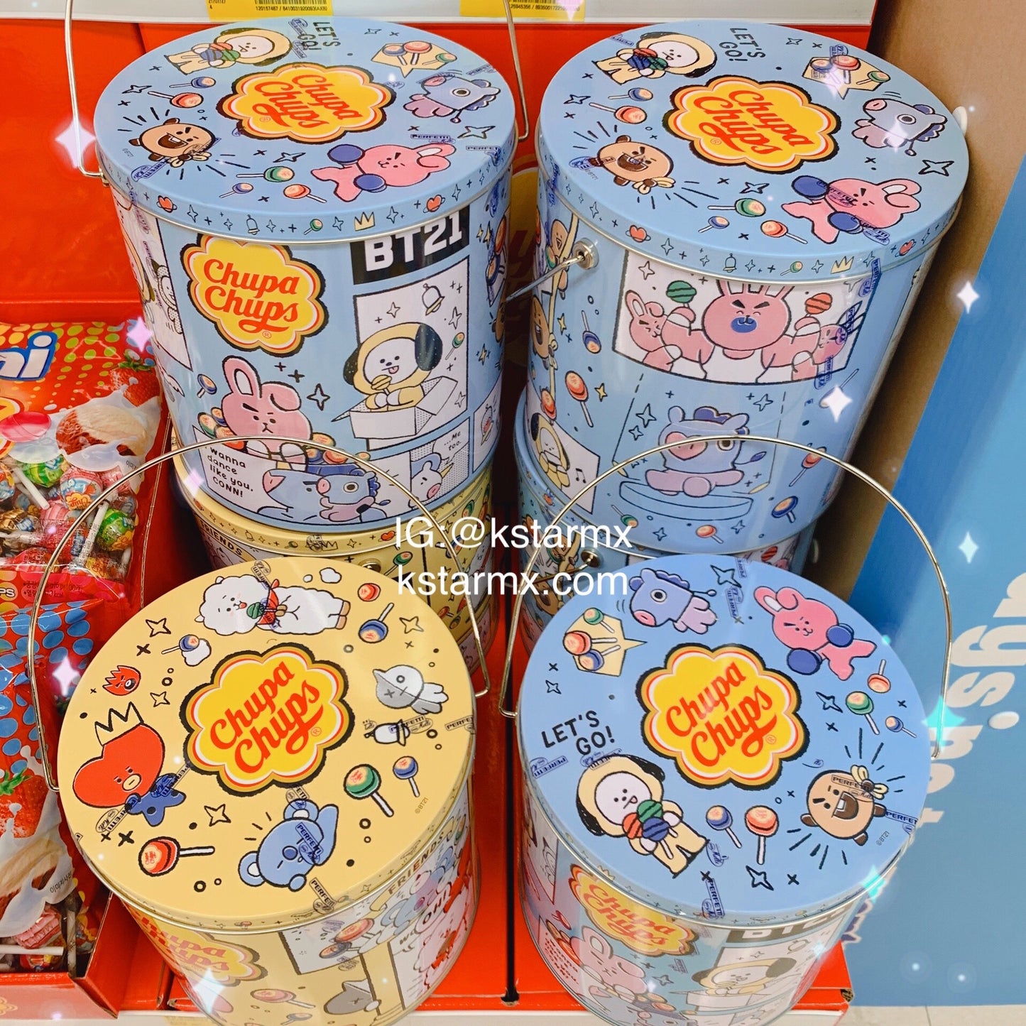 [ChupaChups X BT21] Classic 100u Tin 1100g