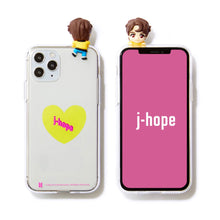 [BIG HIT] CHARACTER Figure Clear Jelly Case Heart Version (iPhone and Samsung)