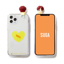 [BIG HIT] CHARACTER Figure Clear Jelly Case Heart Version (iPhone and Samsung)