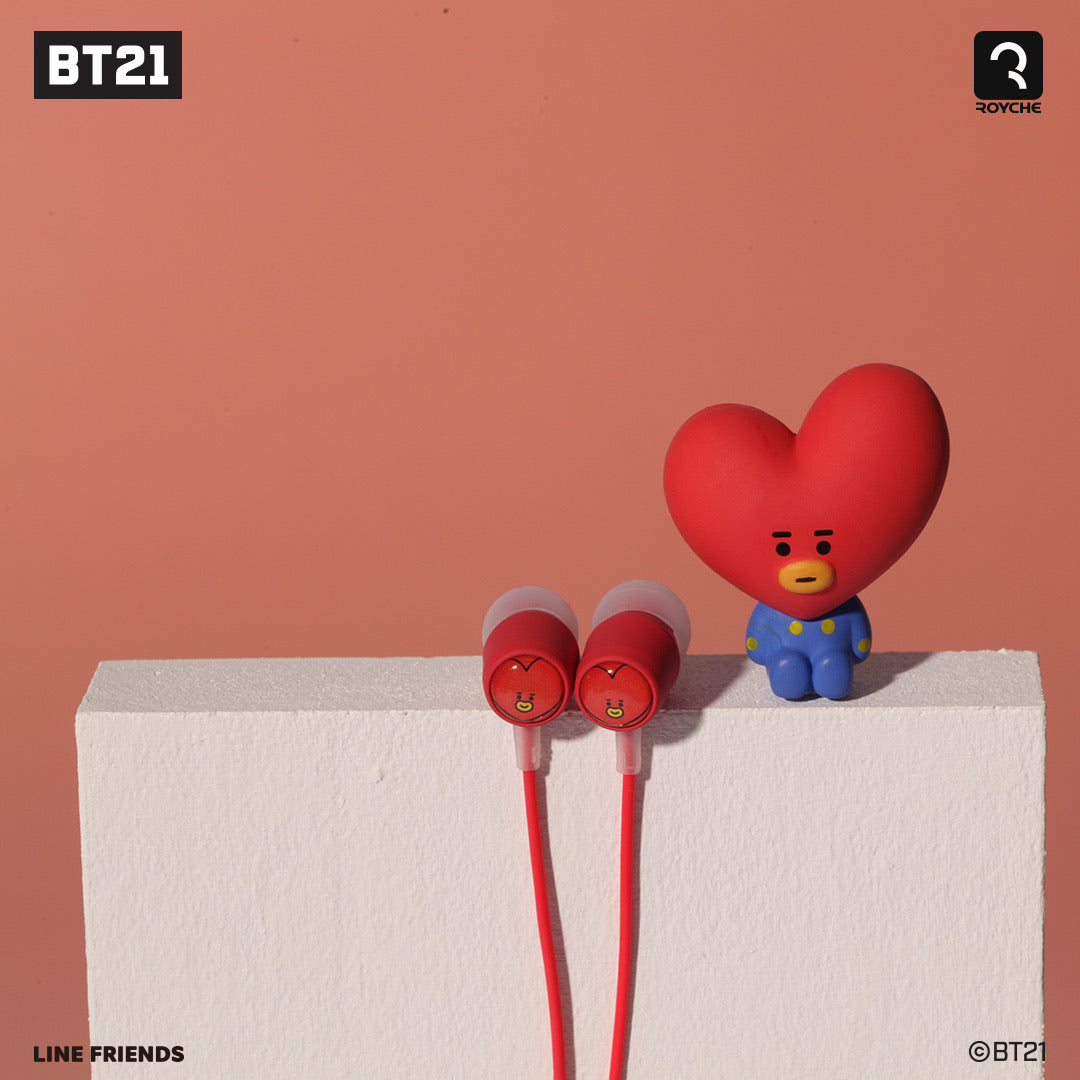 [ROYCHE X BT21] Wired Earphone with Remote & Mic