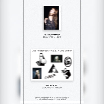 [YG] BLACKPINK LISA Photobook 0327 Vol.2 Second Edition (Limited Edition)