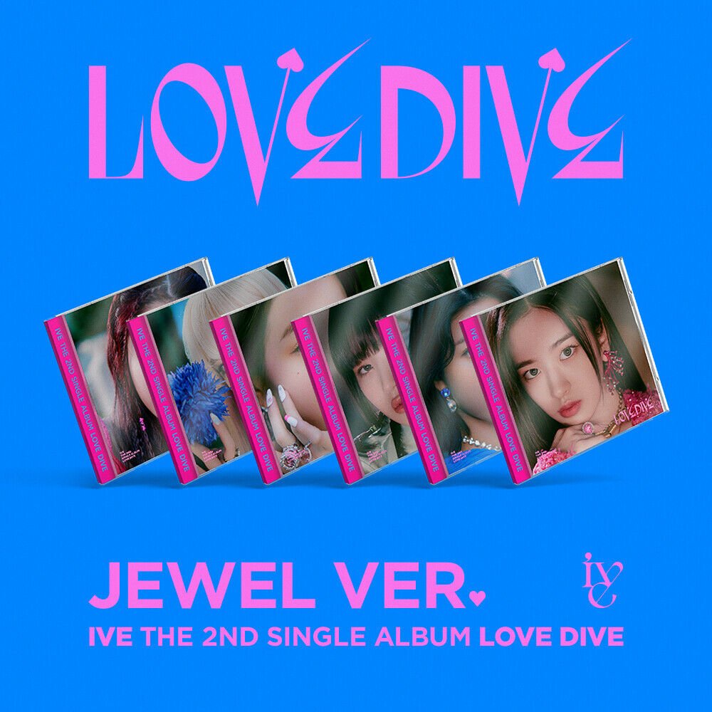 IVE - LOVE DIVE 2nd Single Album+Extra Photocards Set / K-pop Sealed  Starship (3 ver, + Folded Poster)