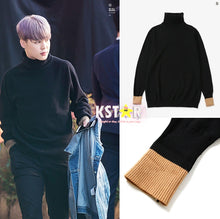 Jimin's Style Black Turtleneck Sweater
