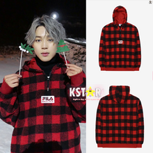 [FILA X BTS] Box Logo Boa Hooded T-shirt