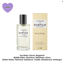 [VT COSMETICS X BTS] L'ATELIER des SUBTILS Perfume +15 BTS Postcards + Outbox + Acrylic Stand Member (Random) + Shipping by FedEx.