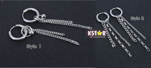 Jimin's Style Double Chain Earrings - K-STAR