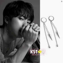 Jin's Style Chain Punk Earrings - K-STAR