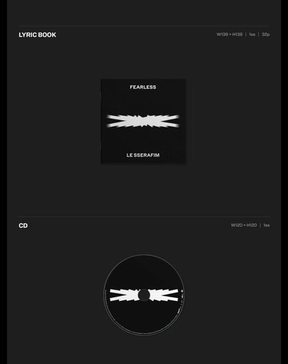 LE SSERAFIM - FEARLESS 1st Mini Album (Monochrome Bouquet Version) - K-STAR