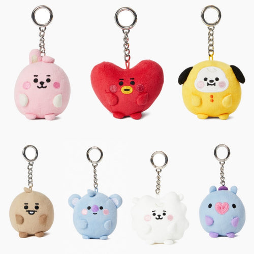 [LINE X BT21] Baby PongPong Suede Bagcharm 7cm - K-STAR