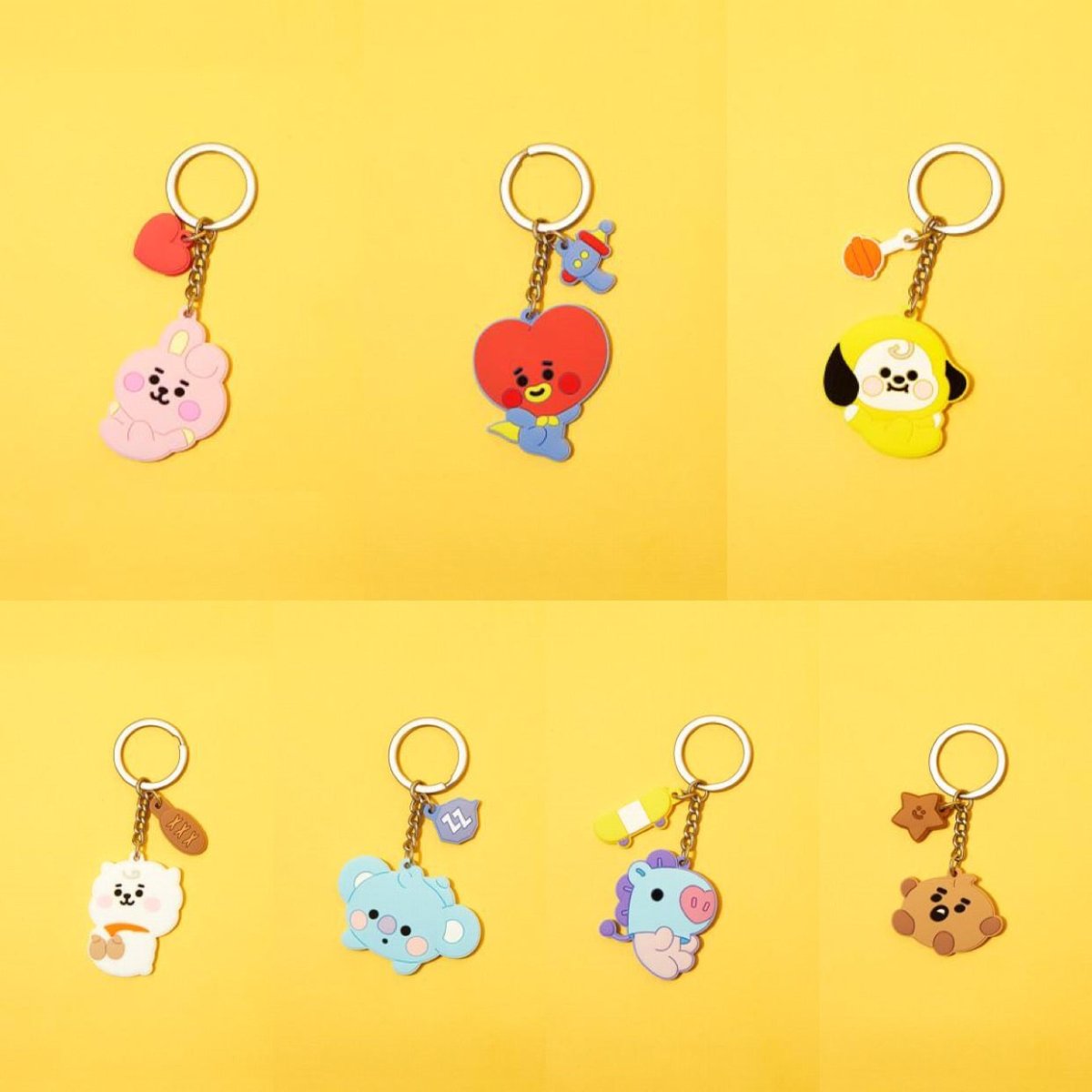 [LINE X BT21] Baby Silicone Keyring - K-STAR