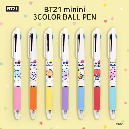 [LINE X BT21] BT21 3 Color Ball Pen Minini Version SET - K-STAR