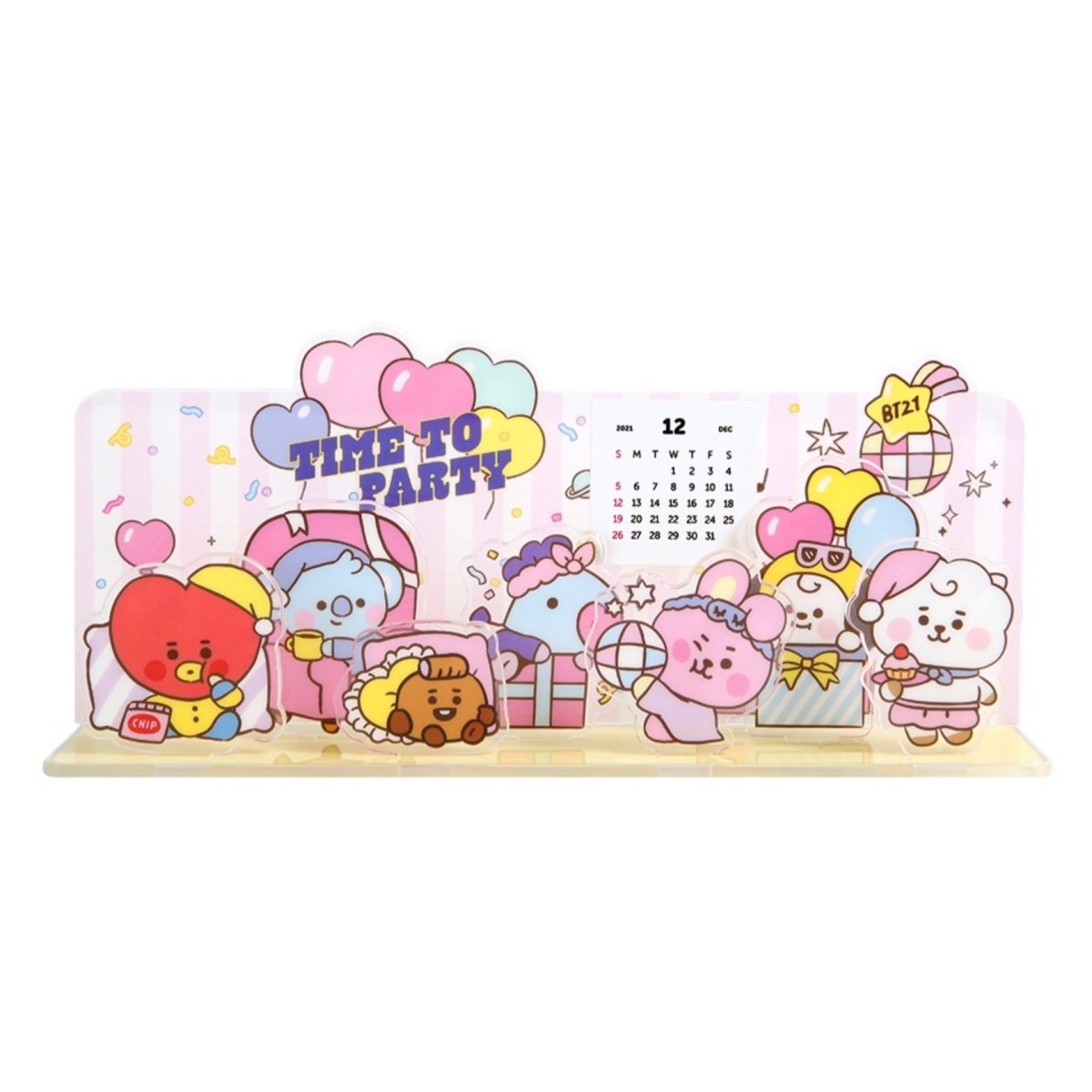 [LINE X BT21] BT21 Acrylic Stand Calendar Group Party Ver. - K-STAR