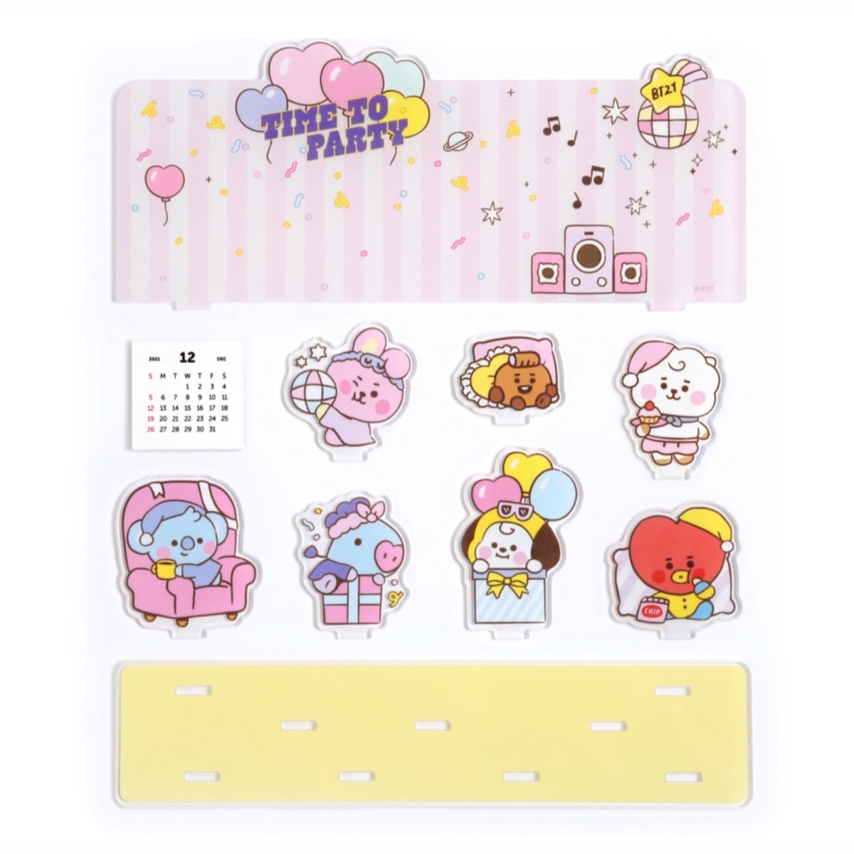 [LINE X BT21] BT21 Acrylic Stand Calendar Group Party Ver. - K-STAR