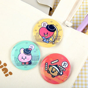 [LINE X BT21] BT21 Baby Can Badge Hanbok Ver 7ea - K-STAR