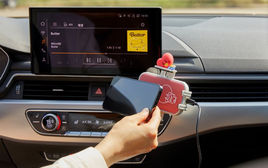 [LINE X BT21] BT21 Baby Car High Speed Wireless Charger - K-STAR