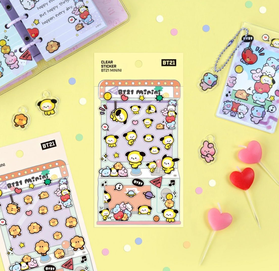 [LINE X BT21] BT21 Baby Clear Sticker Minini Version 7SET - K-STAR