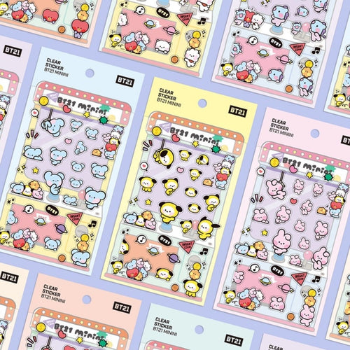 [LINE X BT21] BT21 Baby Clear Sticker Minini Version 7SET - K-STAR