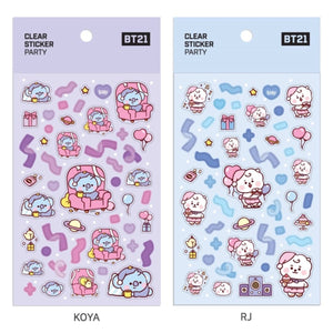 [LINE X BT21] BT21 Baby Clear Sticker Party Version 7SET - K-STAR