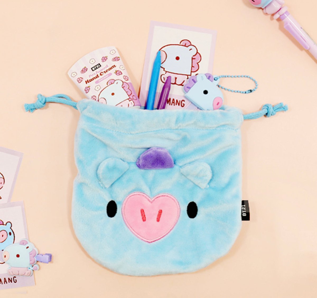 [LINE X BT21] BT21 Baby Face Hand Pouch - K-STAR
