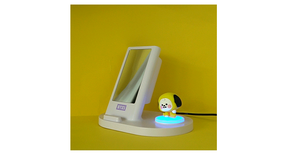 [LINE X BT21] BT21 Baby Fast Wireless Stand Charger + Mirror - K-STAR