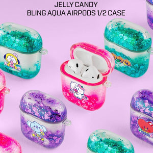 [LINE X BT21] BT21 Baby Jelly Candy Bling Aqua AirPods Case - K-STAR