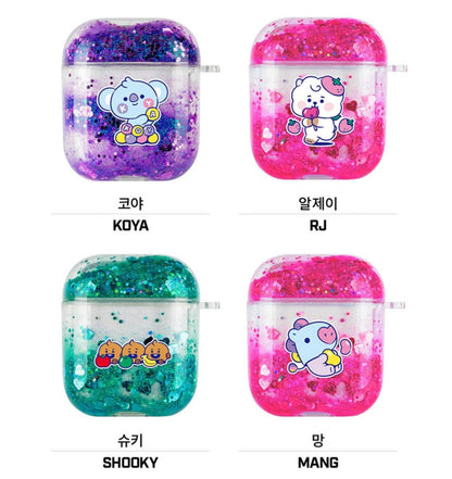 [LINE X BT21] BT21 Baby Jelly Candy Bling Aqua AirPods Case - K-STAR
