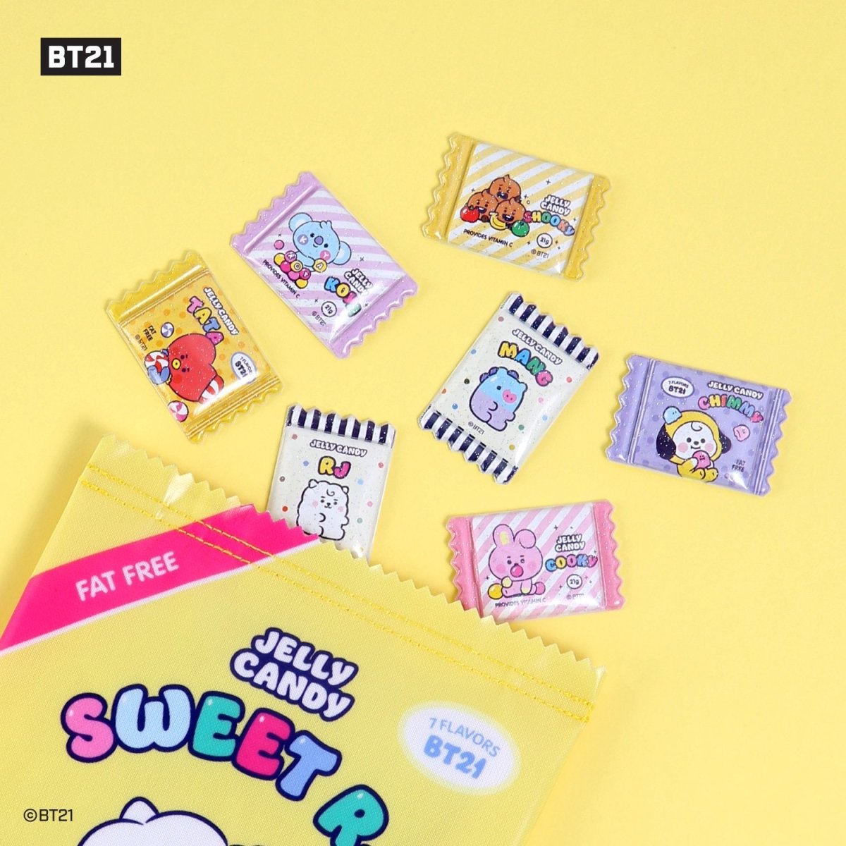 [LINE X BT21] BT21 Baby Magnet Candy Jelly Version - K-STAR