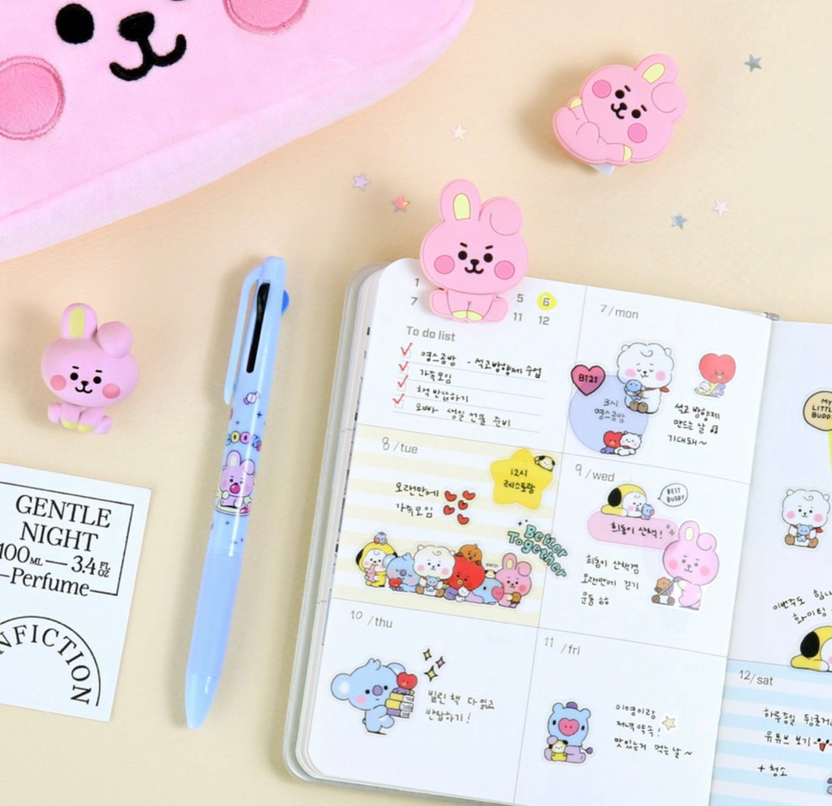 [LINE X BT21] BT21 Baby Magnetic Clip Set - K-STAR