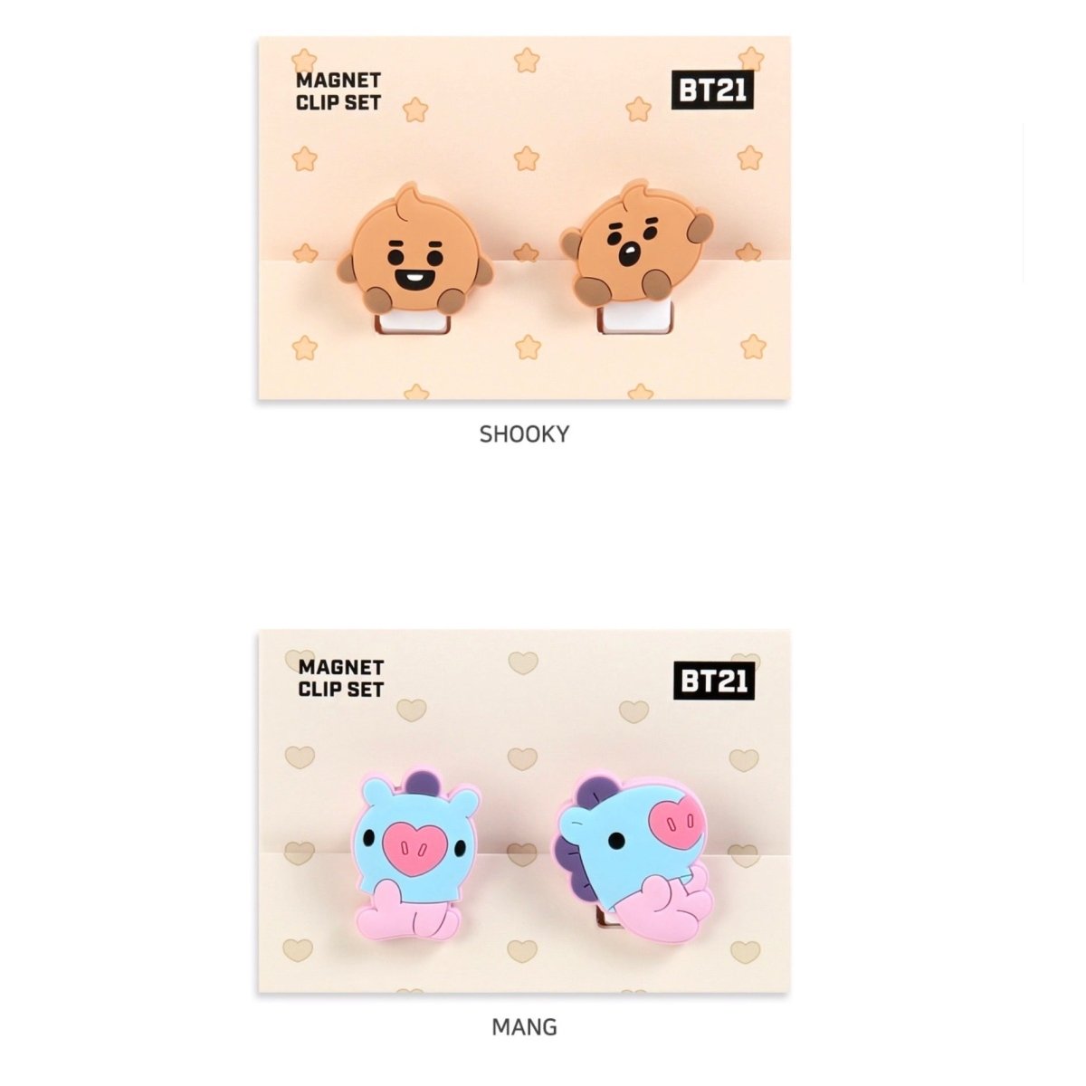 [LINE X BT21] BT21 Baby Magnetic Clip Set - K-STAR