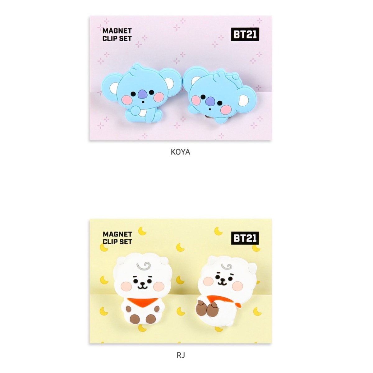 [LINE X BT21] BT21 Baby Magnetic Clip Set - K-STAR