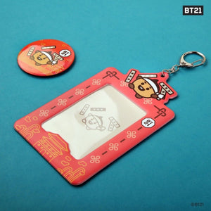 [LINE X BT21] BT21 Baby Photocard Holder Keyring Hanbok Ver. - K-STAR