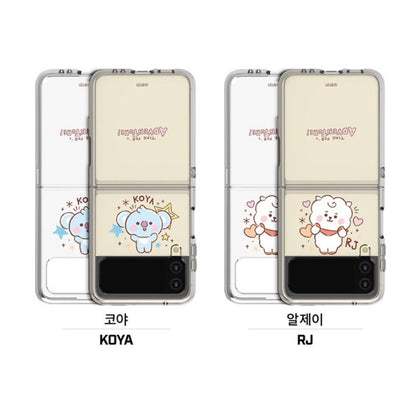 [LINE X BT21] BT21 Baby Sketch Galaxy Z FLIP 3 Clear Reinforced Phone Case - K-STAR