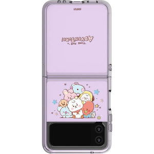 [LINE X BT21] BT21 Baby Sketch Galaxy Z FLIP 3 Clear Reinforced Phone Case - K-STAR