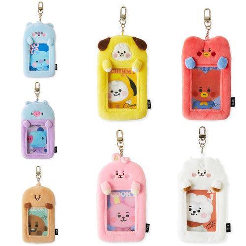 [LINE X BT21] BT21 Baby Study With Me Photocard Holder Keyring - K-STAR