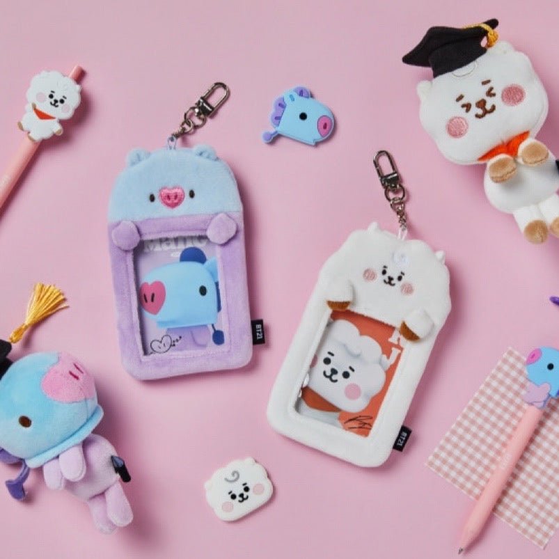 [LINE X BT21] BT21 Baby Study With Me Photocard Holder Keyring - K-STAR