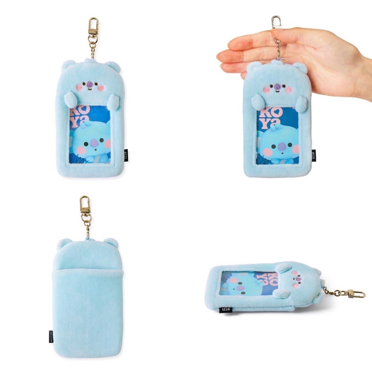 [LINE X BT21] BT21 Baby Study With Me Photocard Holder Keyring - K-STAR