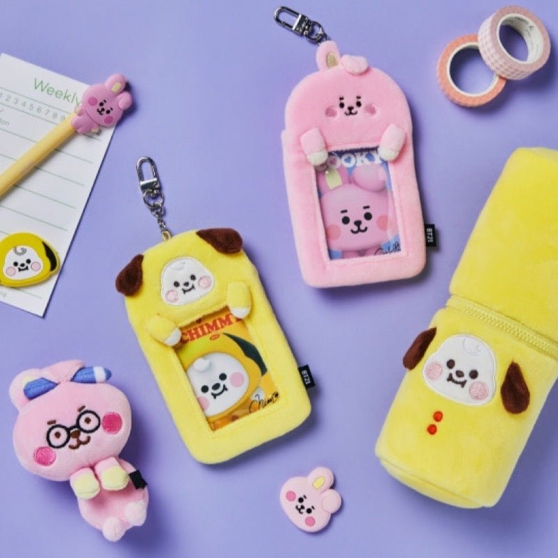 [LINE X BT21] BT21 Baby Study With Me Photocard Holder Keyring - K-STAR