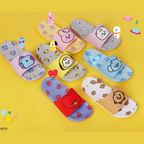 [LINE X BT21] BT21 Drawing Slippers - K-STAR