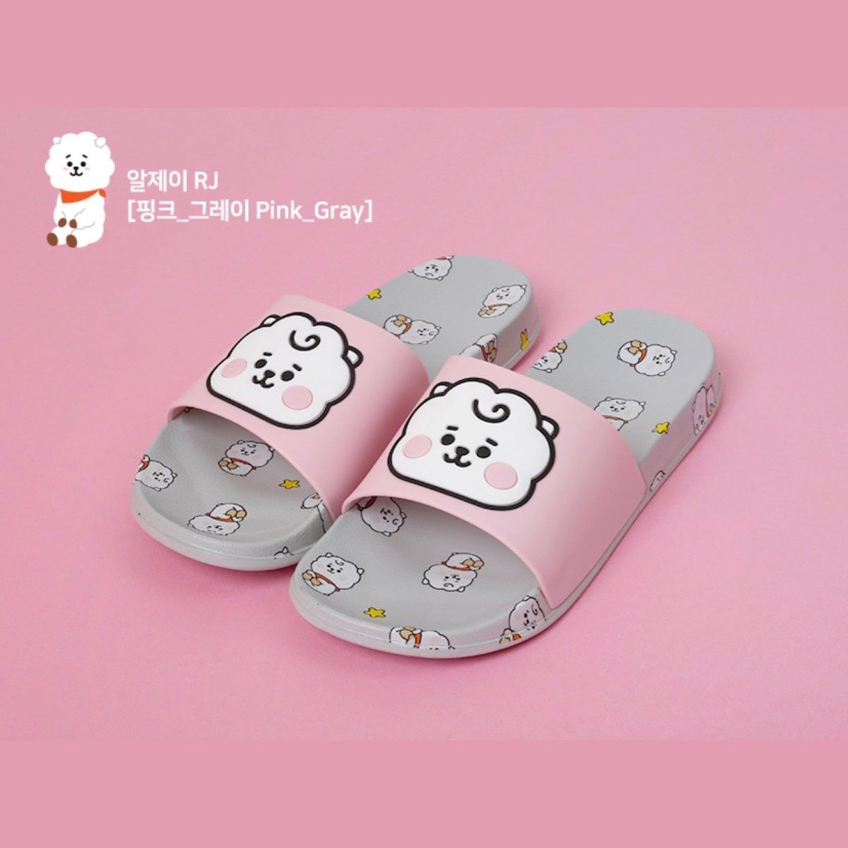 [LINE X BT21] BT21 Drawing Slippers - K-STAR