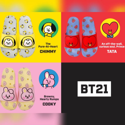 [LINE X BT21] BT21 Drawing Slippers - K-STAR