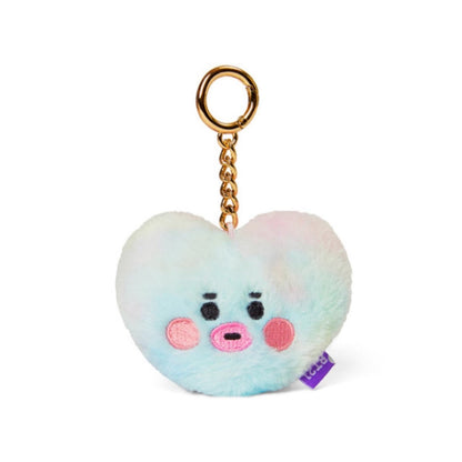 [LINE X BT21] BT21 Face Doll Bag Charm Rainbow Fur Series - K-STAR