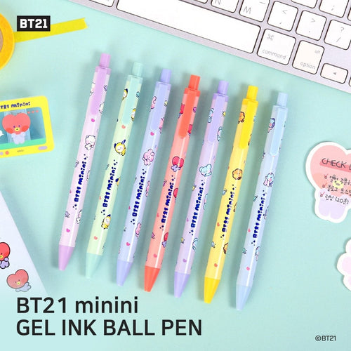 [LINE X BT21] BT21 Gel Ink Ball Pen Minini Version SET - K-STAR