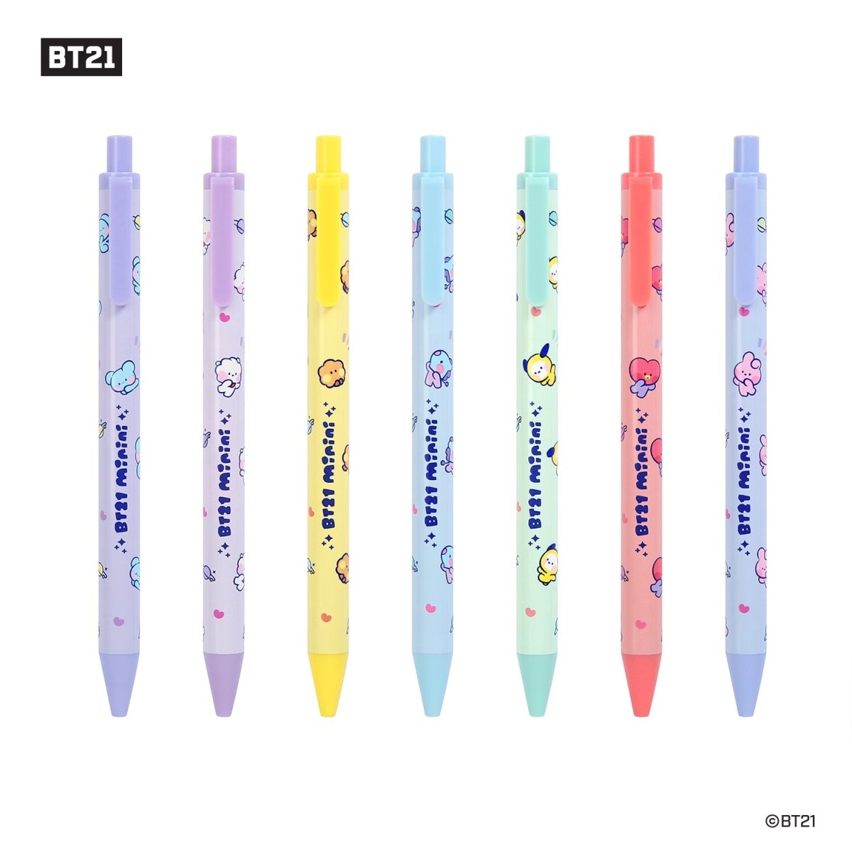 [LINE X BT21] BT21 Gel Ink Ball Pen Minini Version SET - K-STAR
