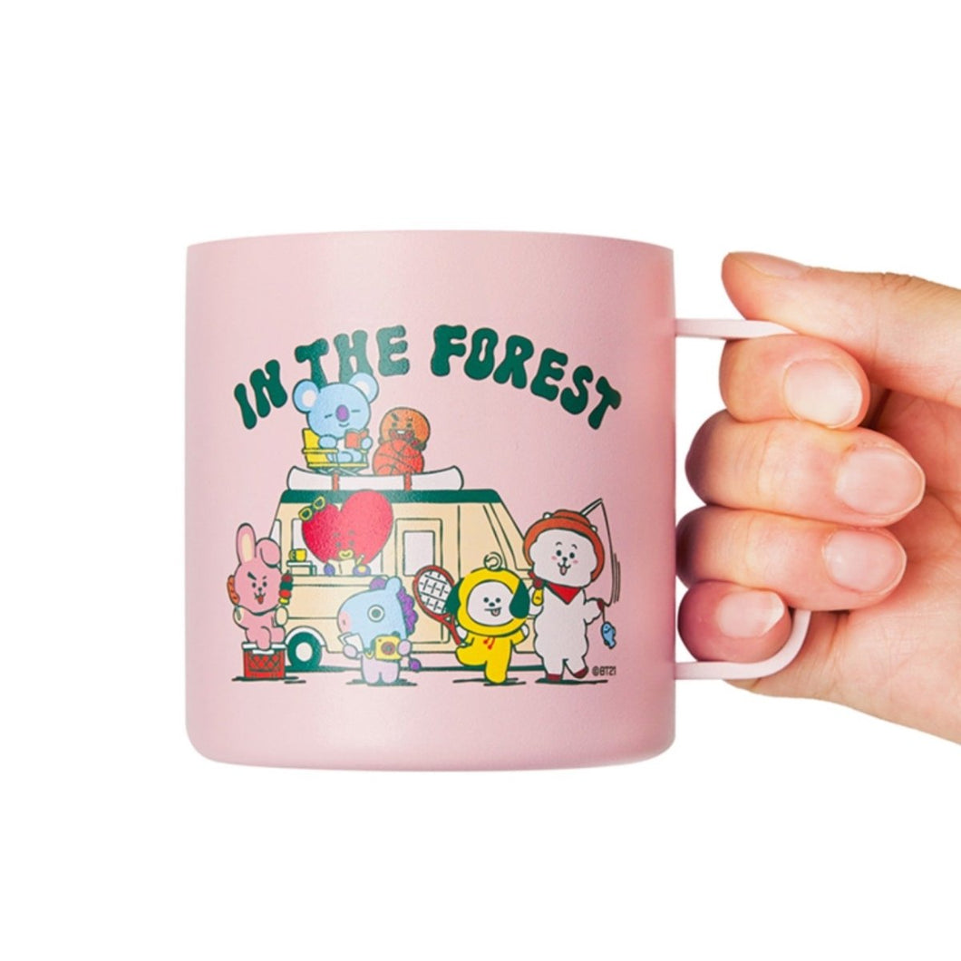 [LINE X BT21] BT21 In The Forest Doll Picnic Stainless Mug 400ml - K-STAR