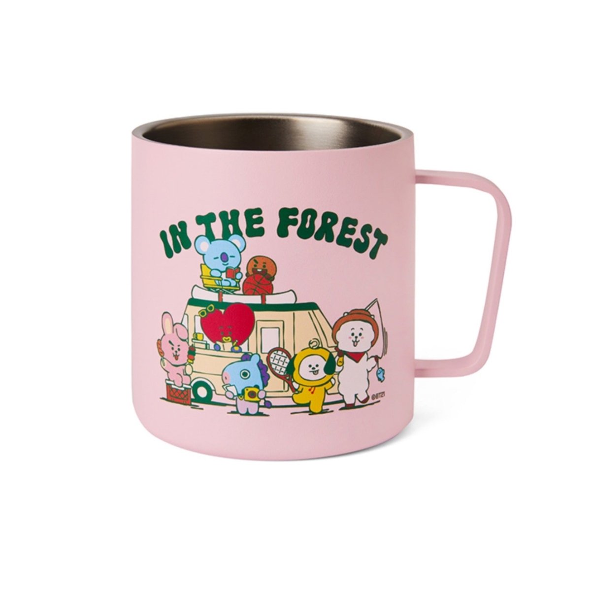 [LINE X BT21] BT21 In The Forest Doll Picnic Stainless Mug 400ml - K-STAR