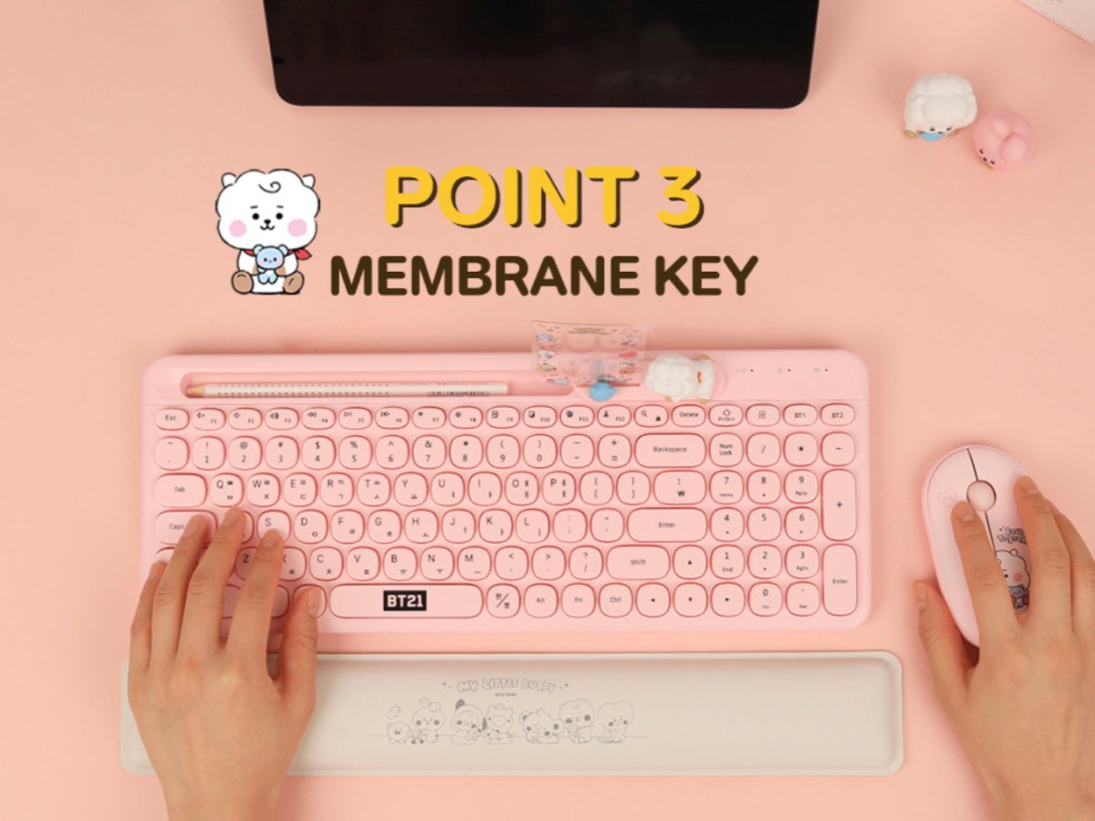[LINE X BT21] BT21 Little Buddy Multi Pairing Wireless Keyboard - K-STAR