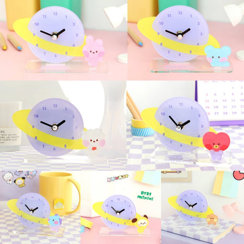 [LINE X BT21] BT21 Minini Acrylic Stand Clock - K-STAR