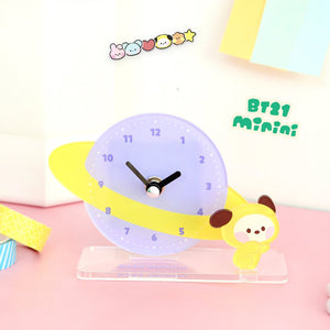 [LINE X BT21] BT21 Minini Acrylic Stand Clock - K-STAR