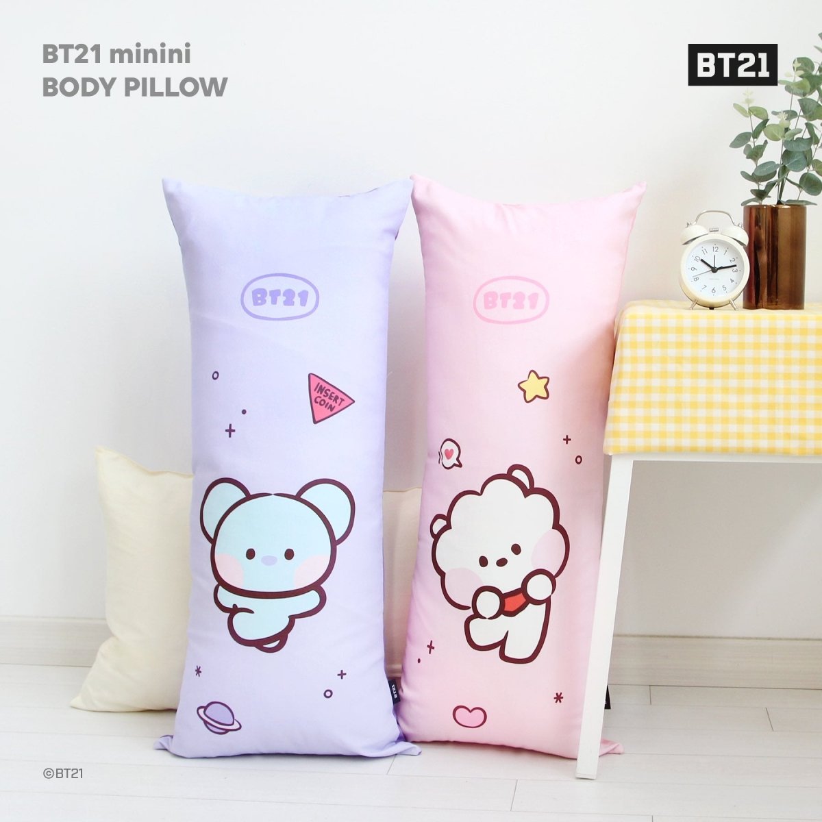 LINE X BT21] BT21 Minini Face Big Cushion + Free Express Shipping – K-STAR