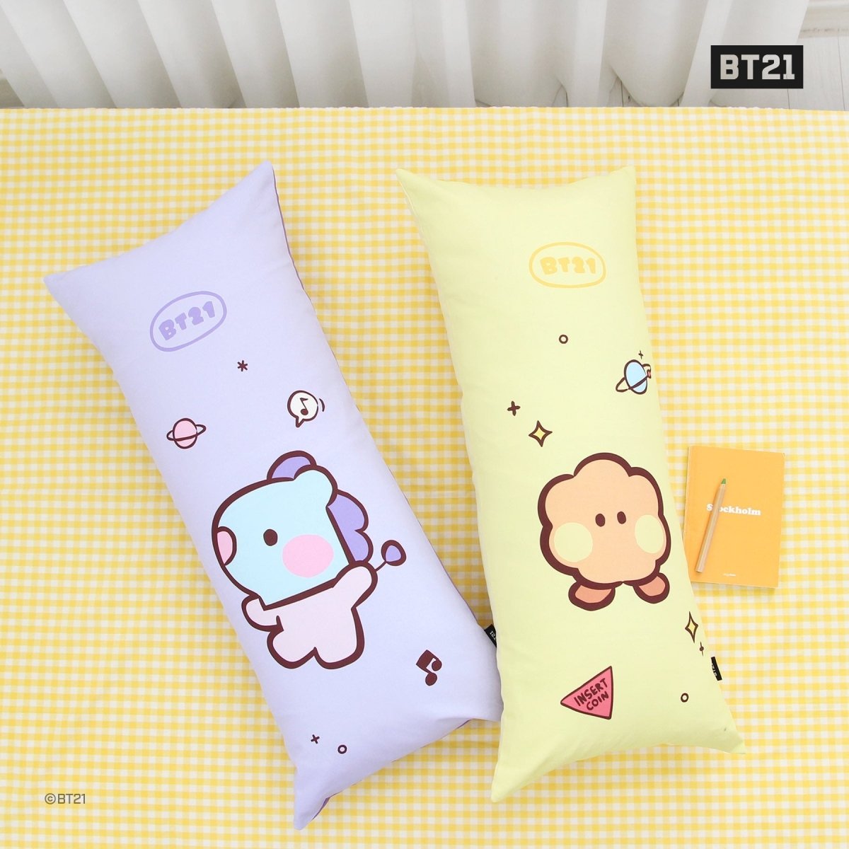 LINE X BT21] BT21 Minini Face Big Cushion + Free Express Shipping – K-STAR